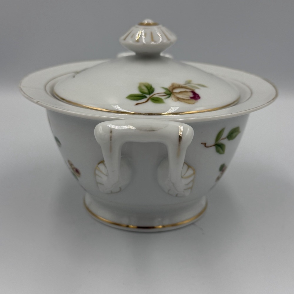 Vintage Lynmore Golden Rose Fine China Japan Lidded Sugar Bowl Porcelain - Picture 3 of 9